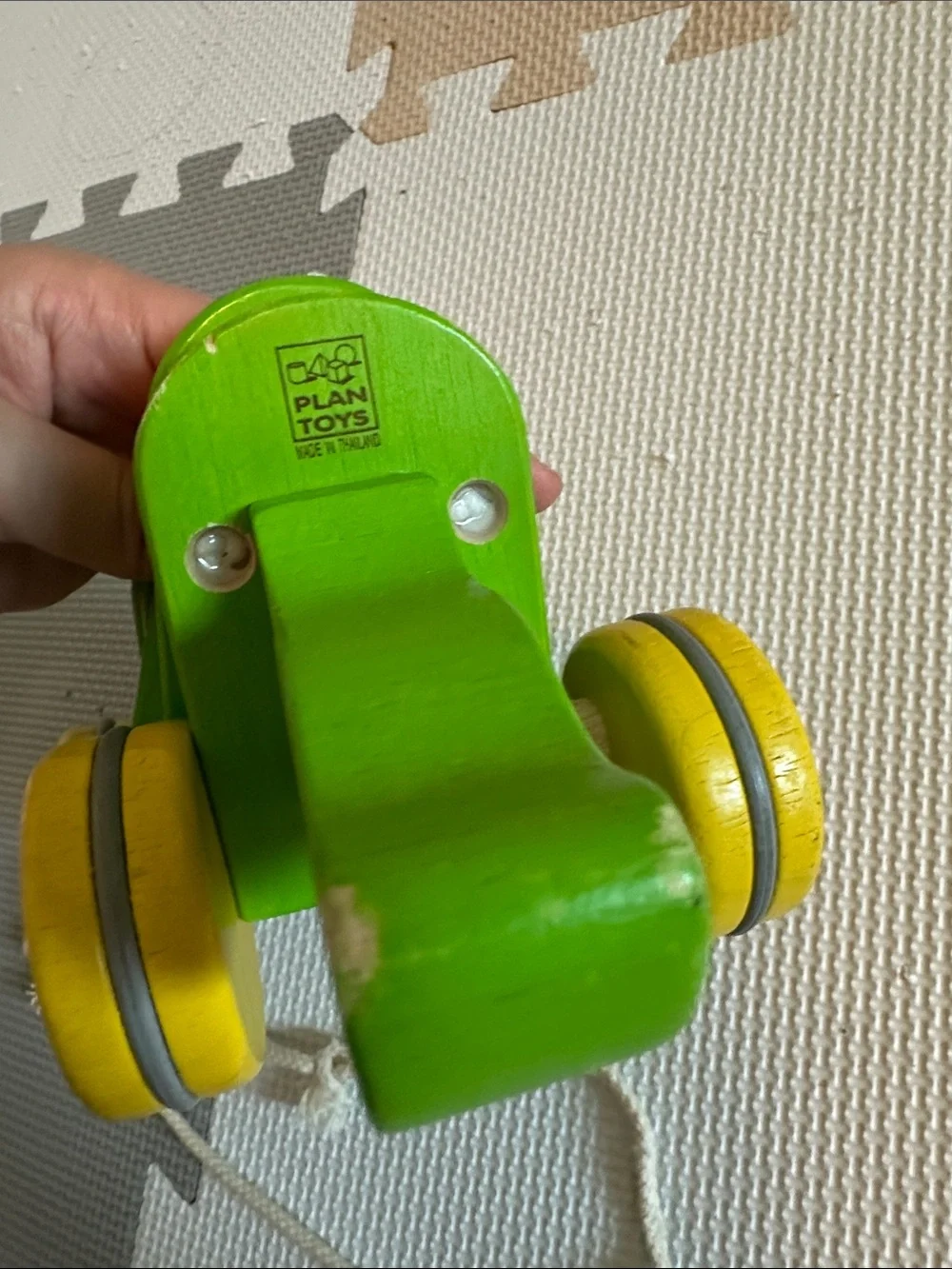 Green Pull-Along Wooden Crocodile Toy
